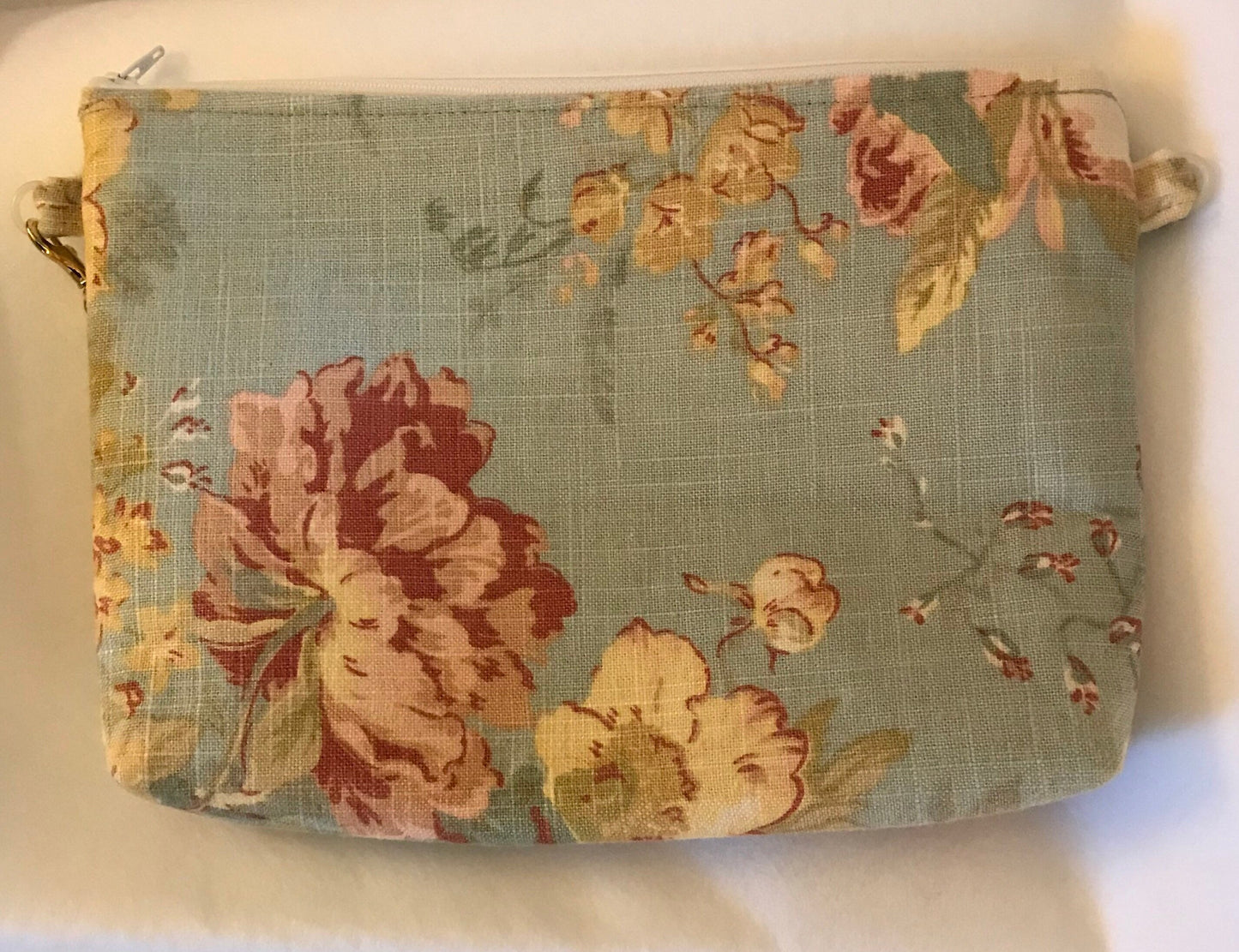 Lauren Purse Floral Fabric Flower Clutch Wristlet Handbag