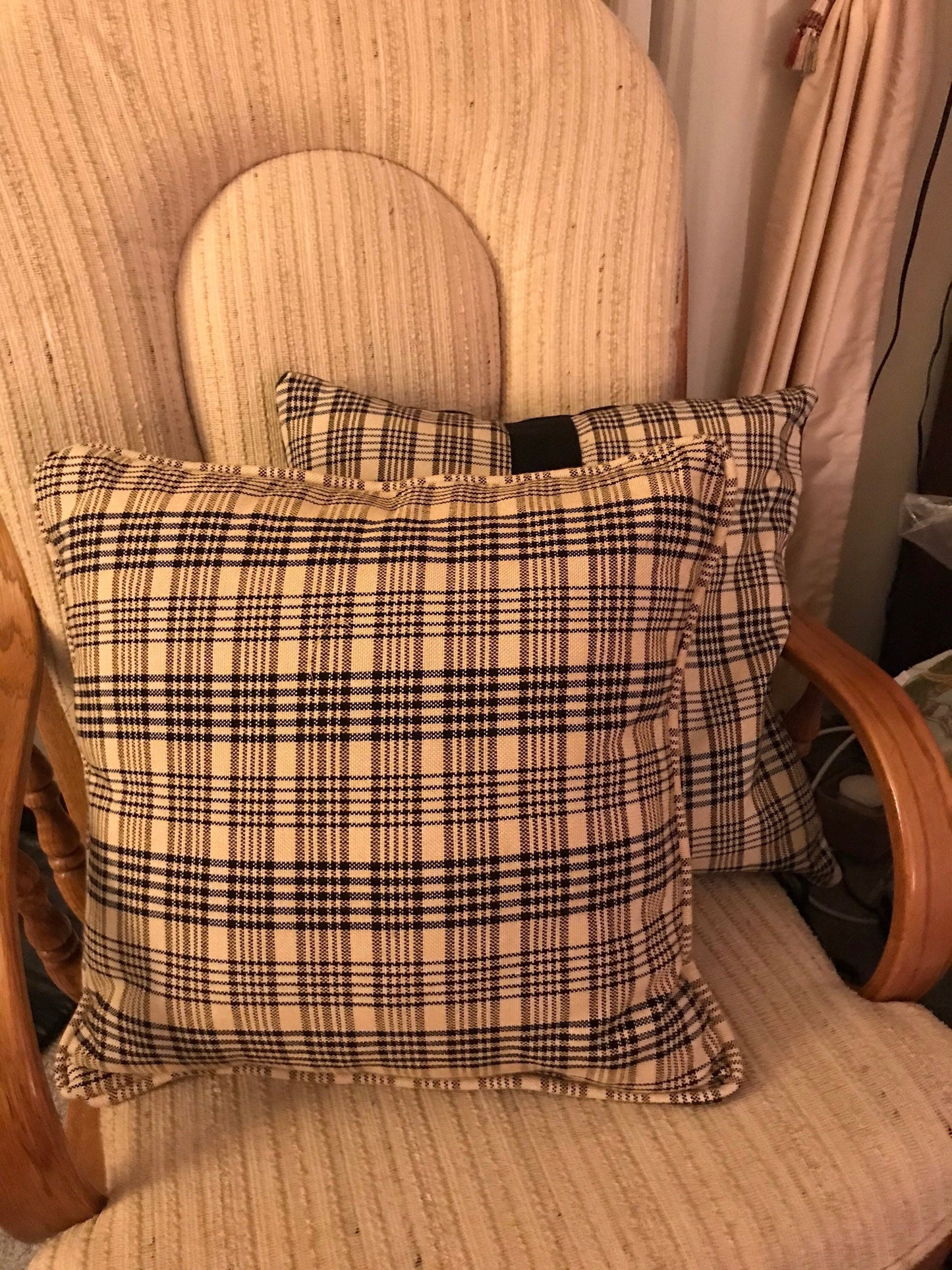 Equestrian Horse Pillow Gifts w/ Horse Silhouette Authentic Black and Tan Horseblanket.