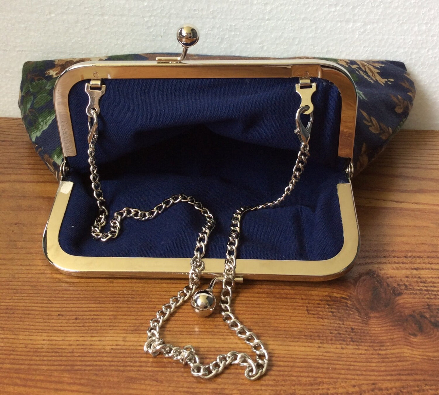 Equestrian Handbag Lauren Horse Purse Navy Fox Hunt