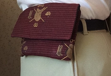 Equestrian Gifts Burgandy with Tan Saddles Equestrian horse Purse "Ride Along Bag" Wristlet Hands Free Belt Bag
