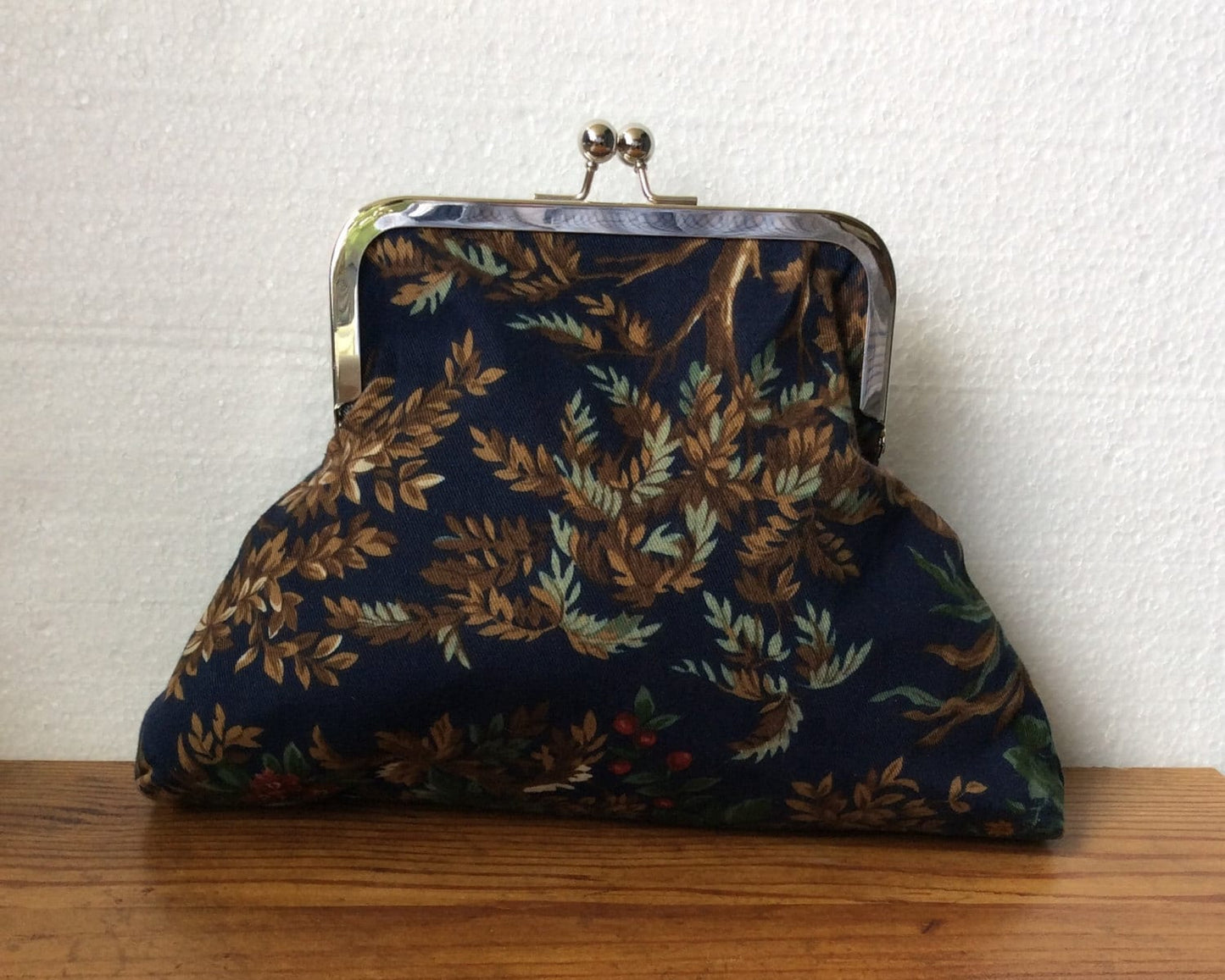 Equestrian Handbag Lauren Horse  Purse Navy Fox Hunt