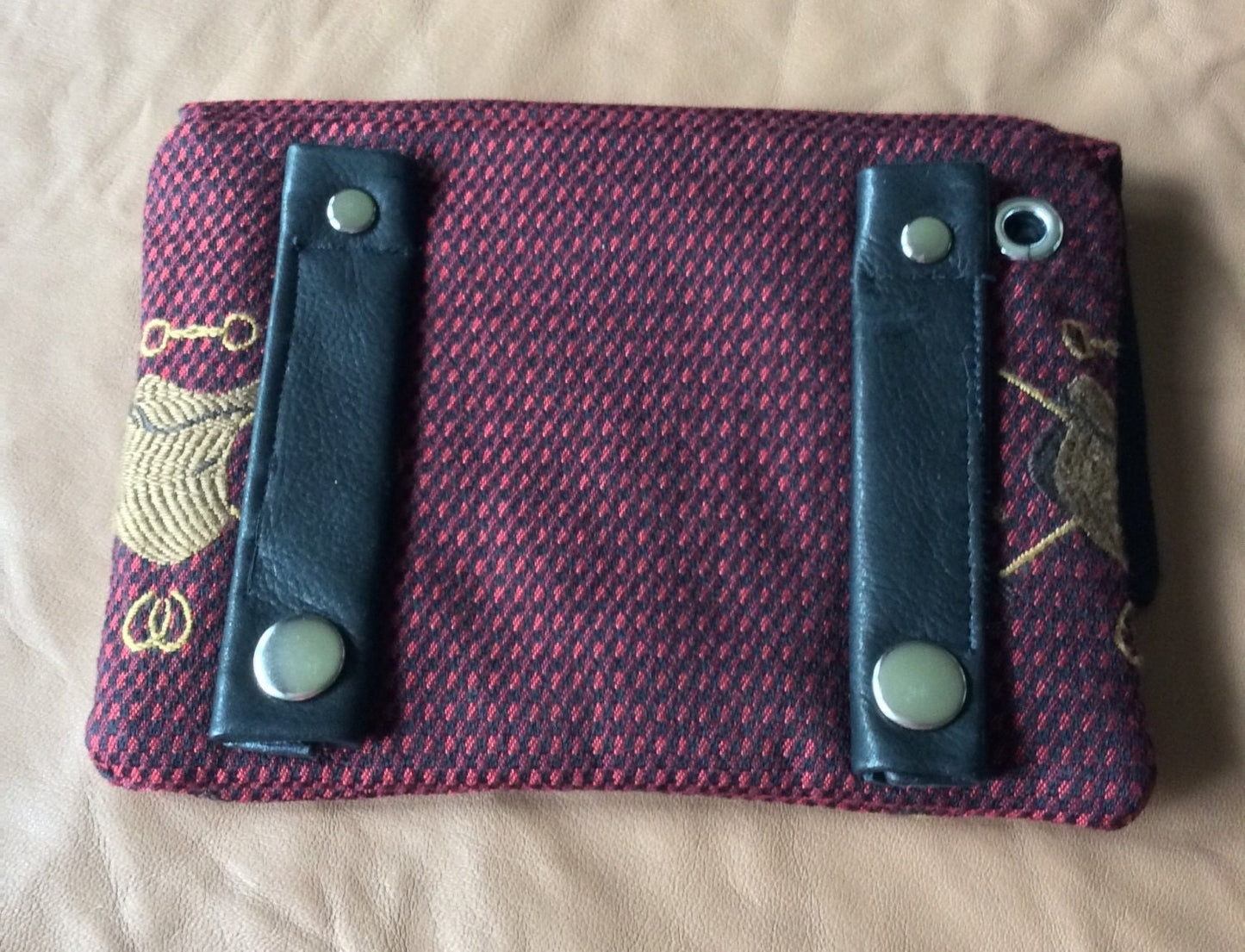 Equestrian Gifts Burgandy with Tan Saddles Equestrian horse Purse "Ride Along Bag" Wristlet Hands Free Belt Bag