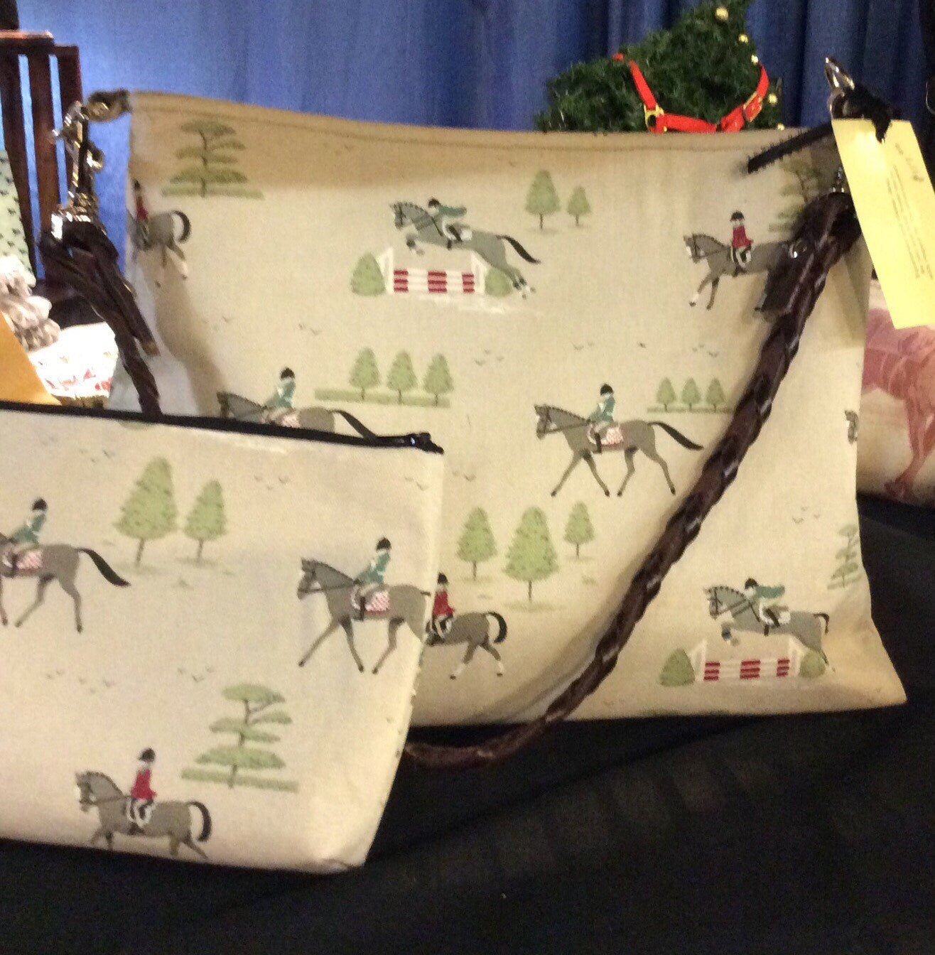 Equestrian Horse Handbag Purse Organic Fabric