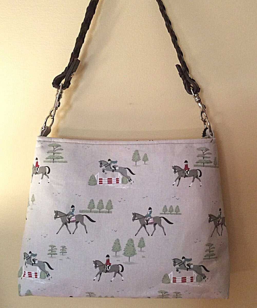 Equestrian Horse Handbag Purse Organic Fabric