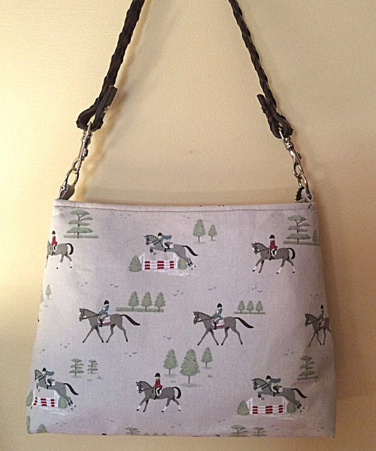 Equestrian Horse Handbag Purse Organic Fabric