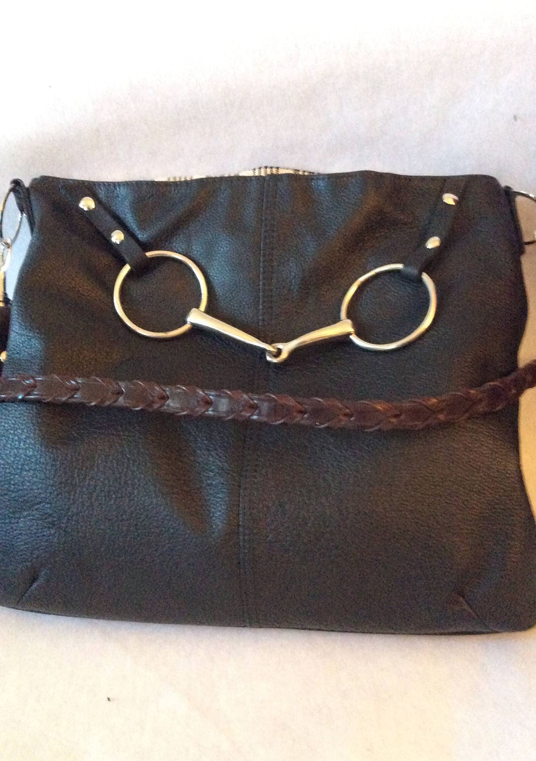 Equestrian Horse Purse Leather Horse Bit Tote Leather Handbag