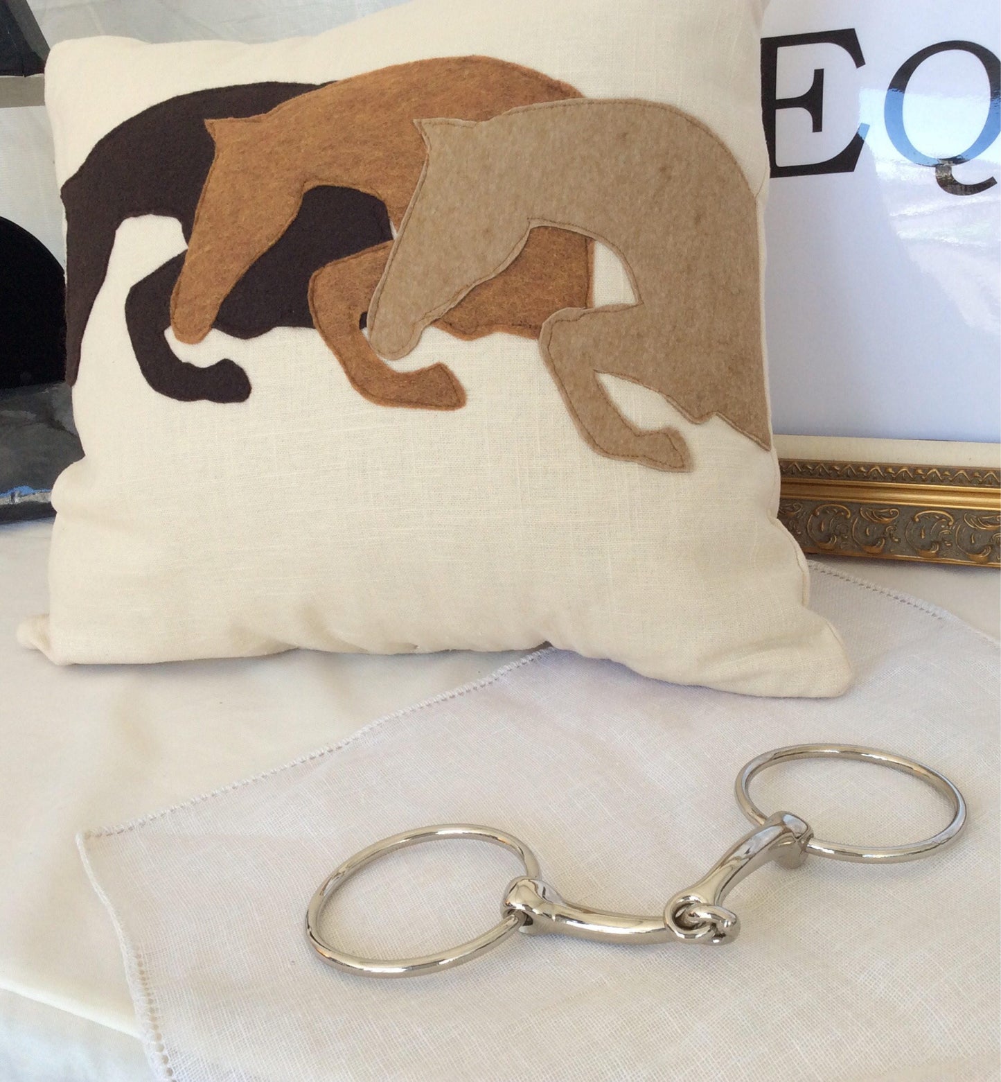 Equestrian Pillow Horse Pillow Horse Silhouette Pillow Equestrian Decor