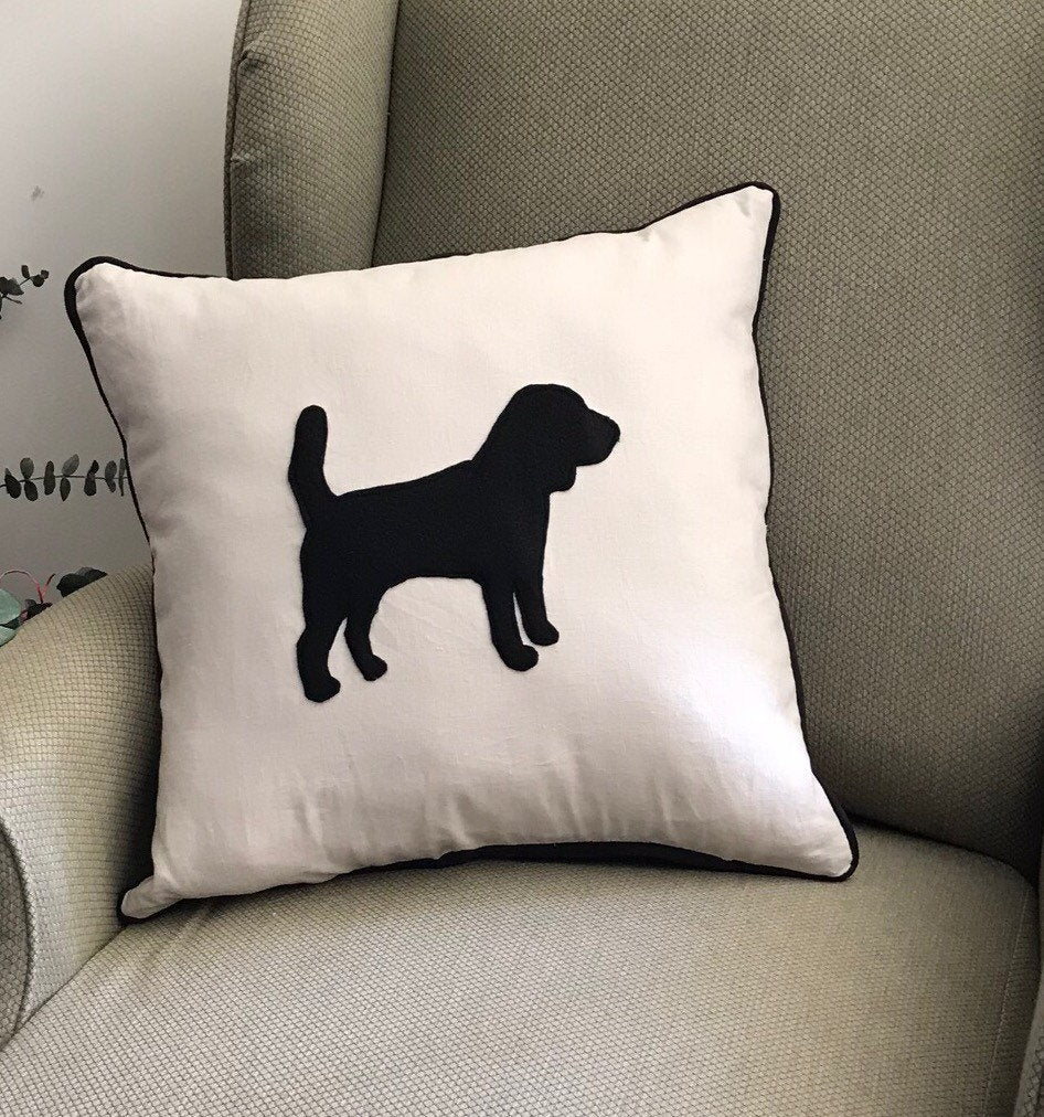 Horse Dog Silhouettes Fox and Hound Foxhunt Equestrian Horse Silhouette Animal Pillows