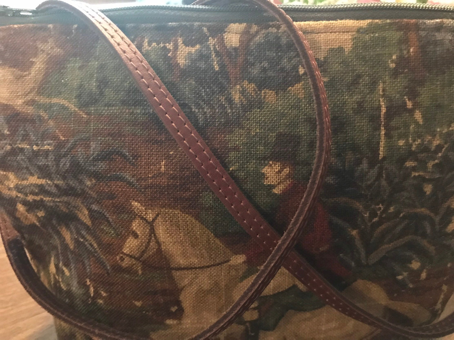 Equestrian Horse Handbag Crossbody Purse  Fox Hunt Purse Handbag Sustainably sourced