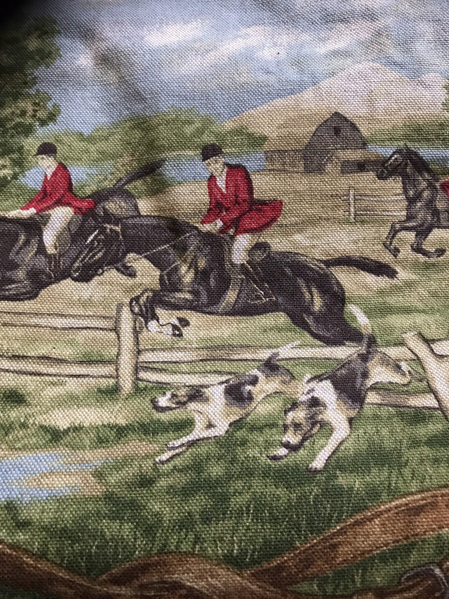 Foxhunt Horse Equestrian Handbag Tote Purse Kentucky Derby