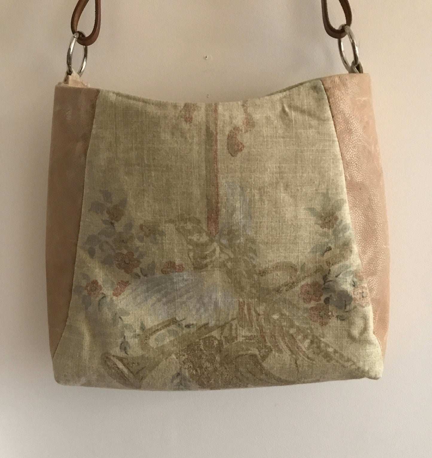 Horse Purse Equestrian Handbag Ralph Lauren Fabric and Leather Tote