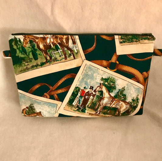 Equestrian Horse Race Handbag Purse Clutch Kentucky Derby