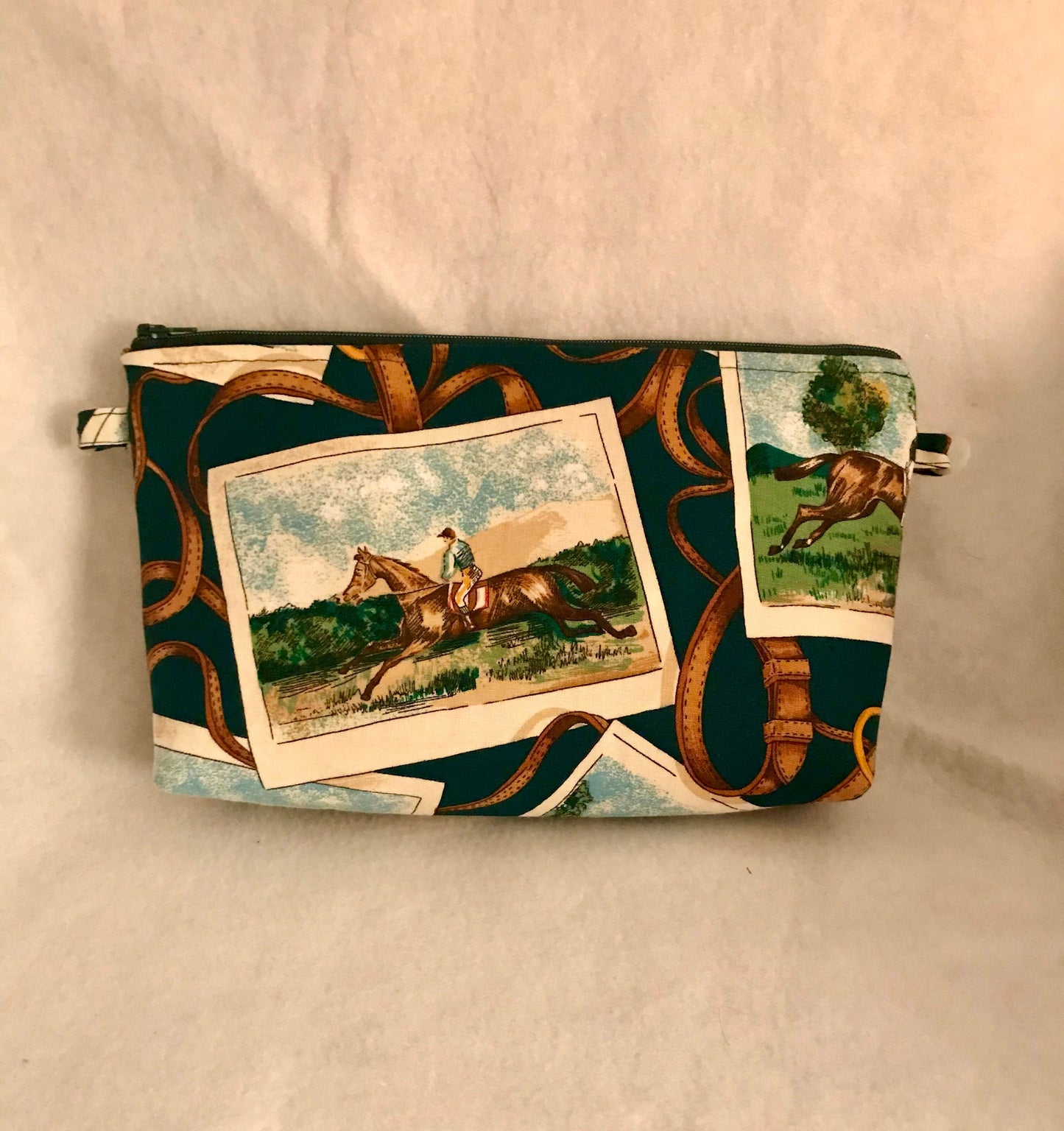Equestrian Horse Race Handbag Purse Clutch Kentucky Derby