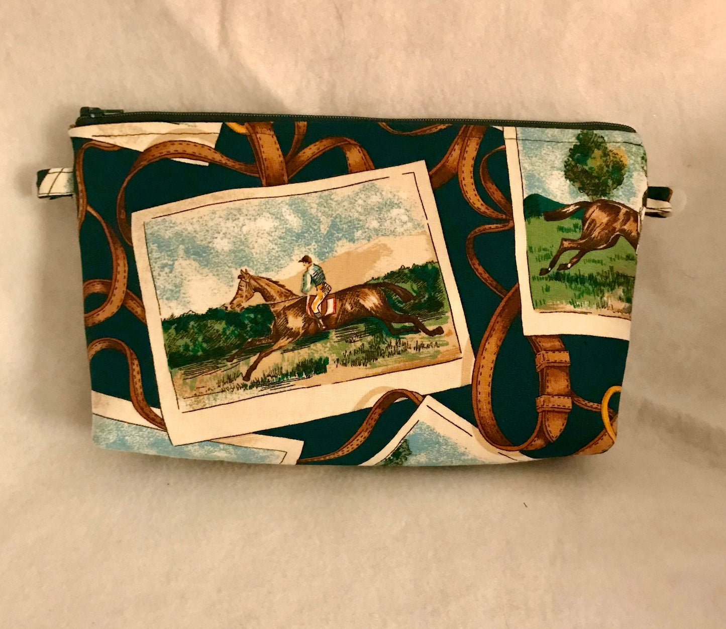 Equestrian Horse Race Handbag Purse Clutch Kentucky Derby