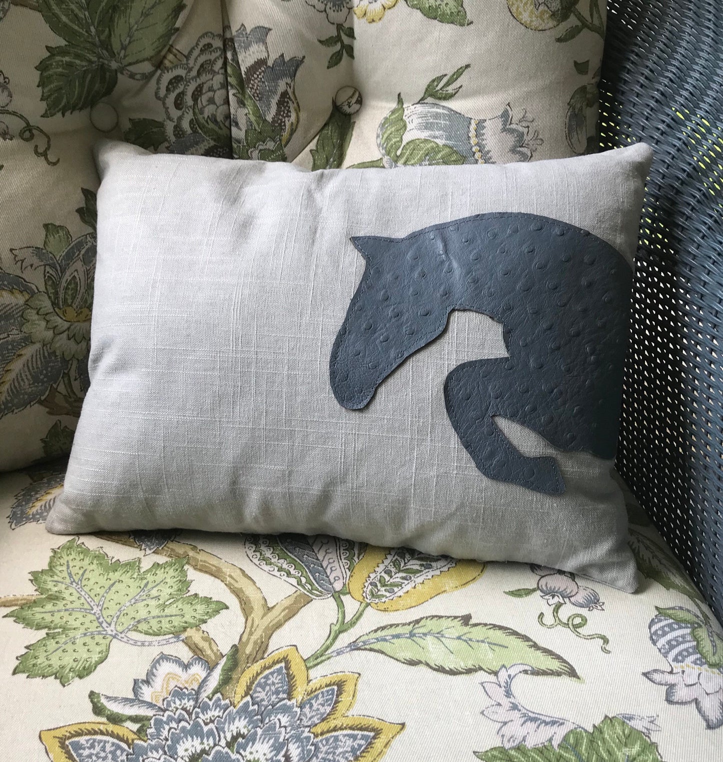 Equestrian Pillow Horse Pillow Horse Silhouette Pillow Equestrian Decor
