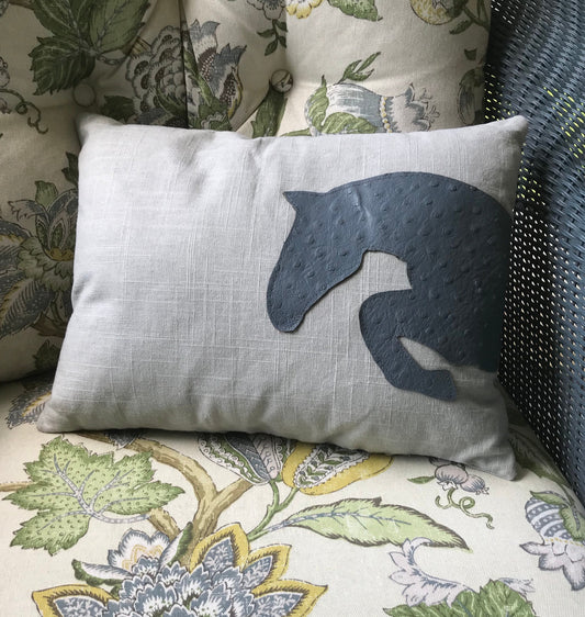 Equestrian Pillow Horse Pillow Horse Silhouette Pillow Equestrian Decor