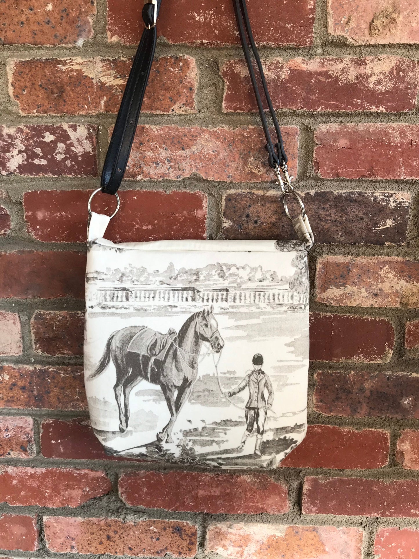 Horse Purse Equestrian Handbag Ralph Lauren fabric