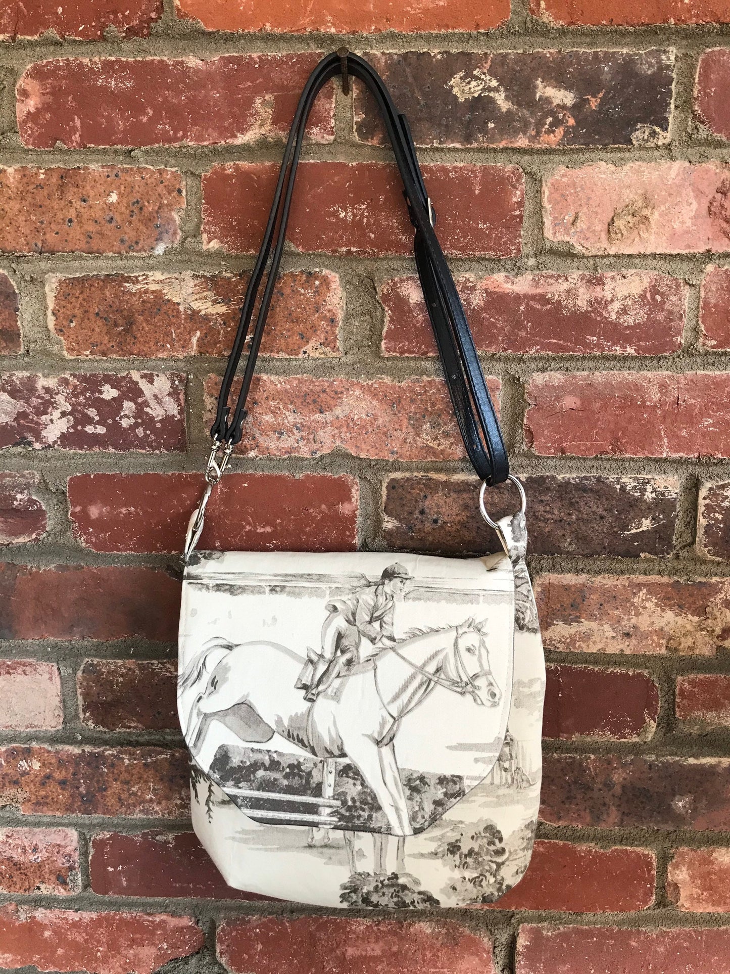 Horse Purse Equestrian Handbag Ralph Lauren fabric