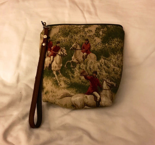 Equestrian Horse Purse Handbag Horse wristlet Fox Hunt Purse