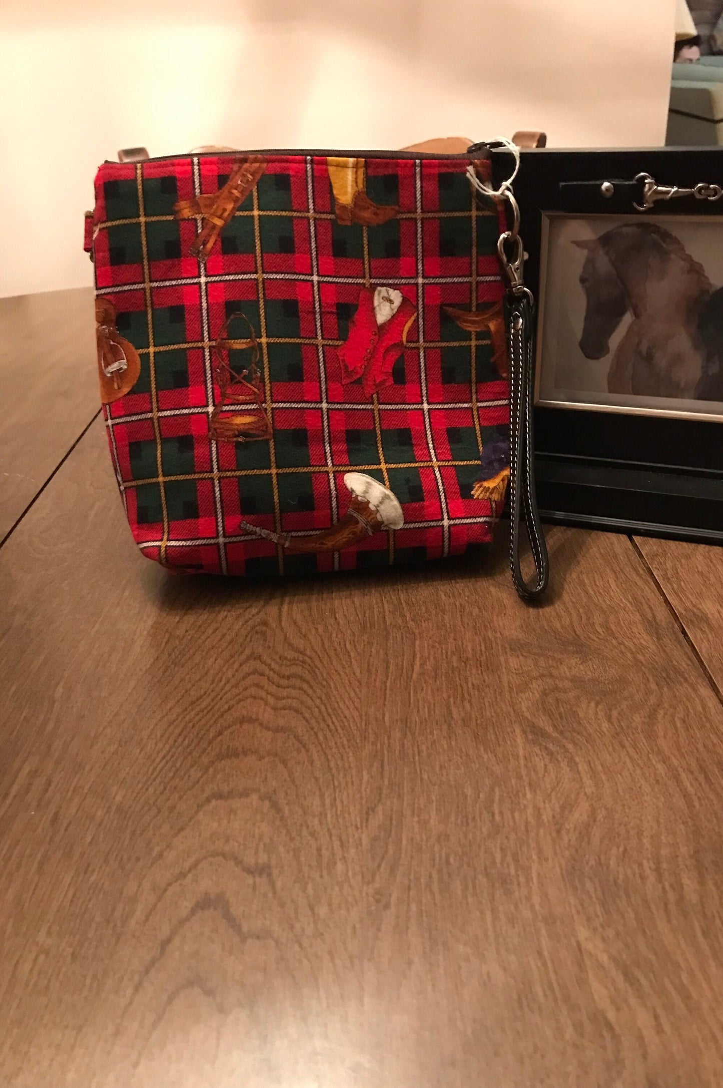 Equestrian Horse Purse Handbag Horse phone carrier wristlet Fox Hunt Purse