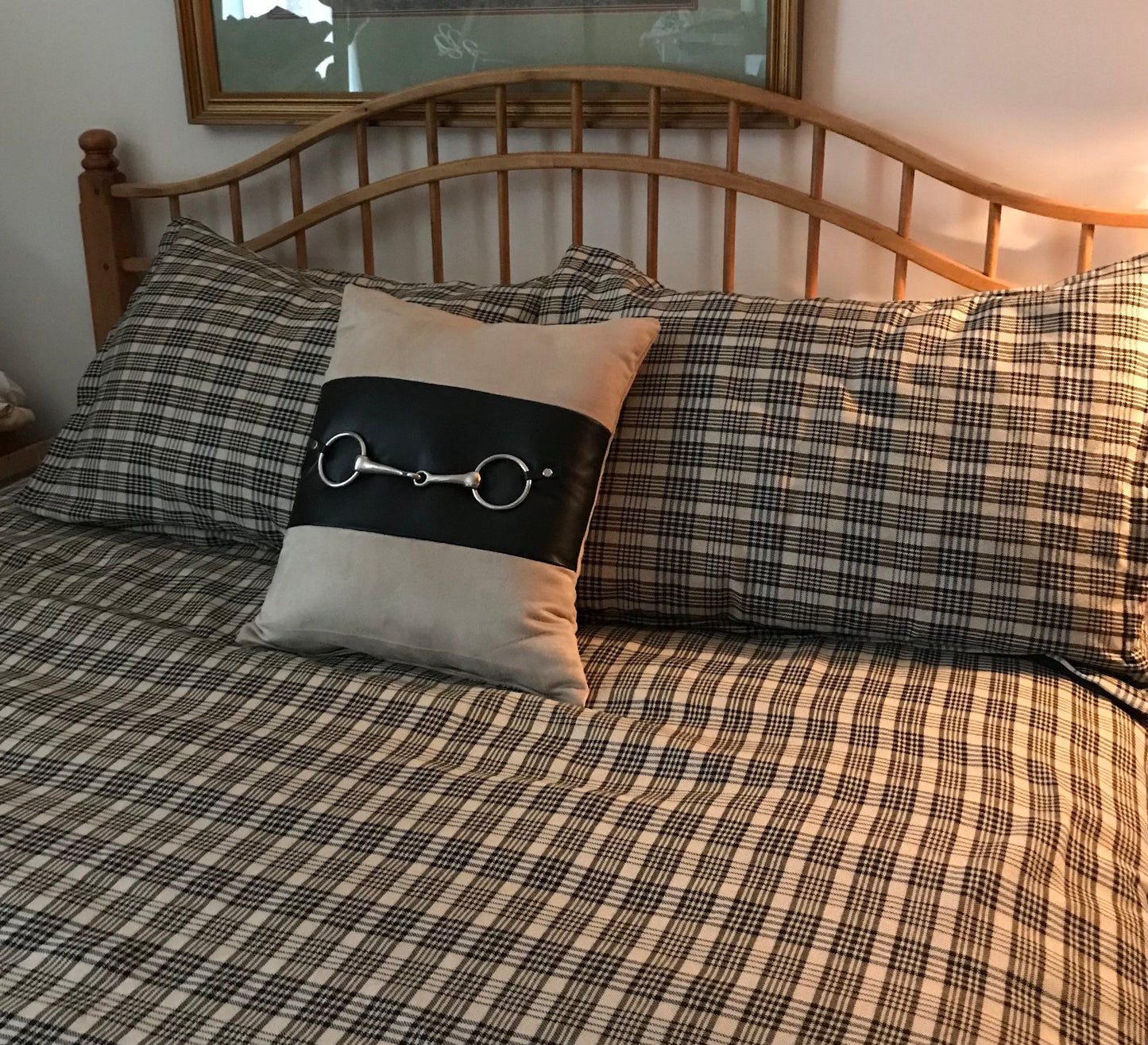 Equestrian Blanket Horse Duvet Cover Equestrian Bedspread Black and Tan Horse Blanket Fabric Custom  Bedding Equestrian Linens