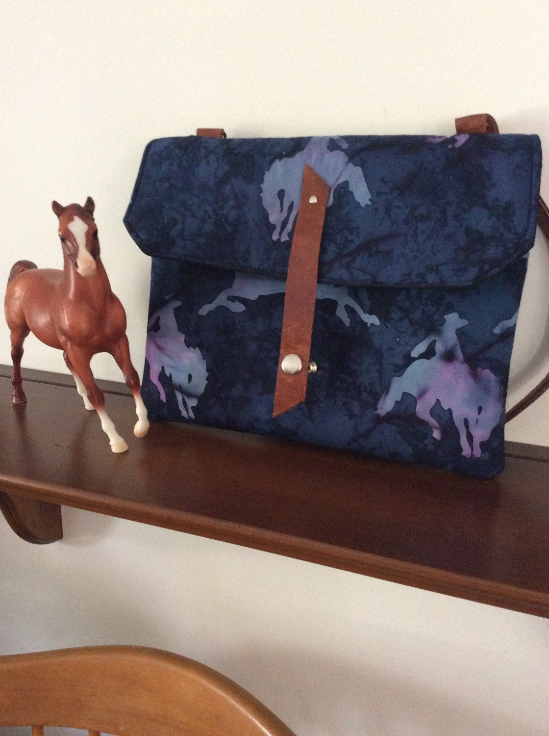 Horse Equestrian  Cowboy IPad Tablet Padded Case Handbag Purse